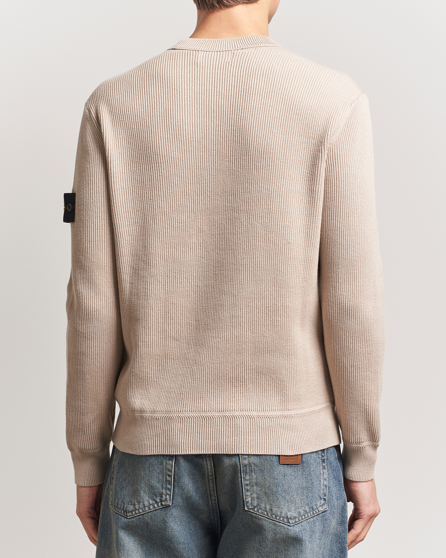 Herr | Tröjor | Stone Island | Ribbed Soft Organic Cotton Crewneck Desert