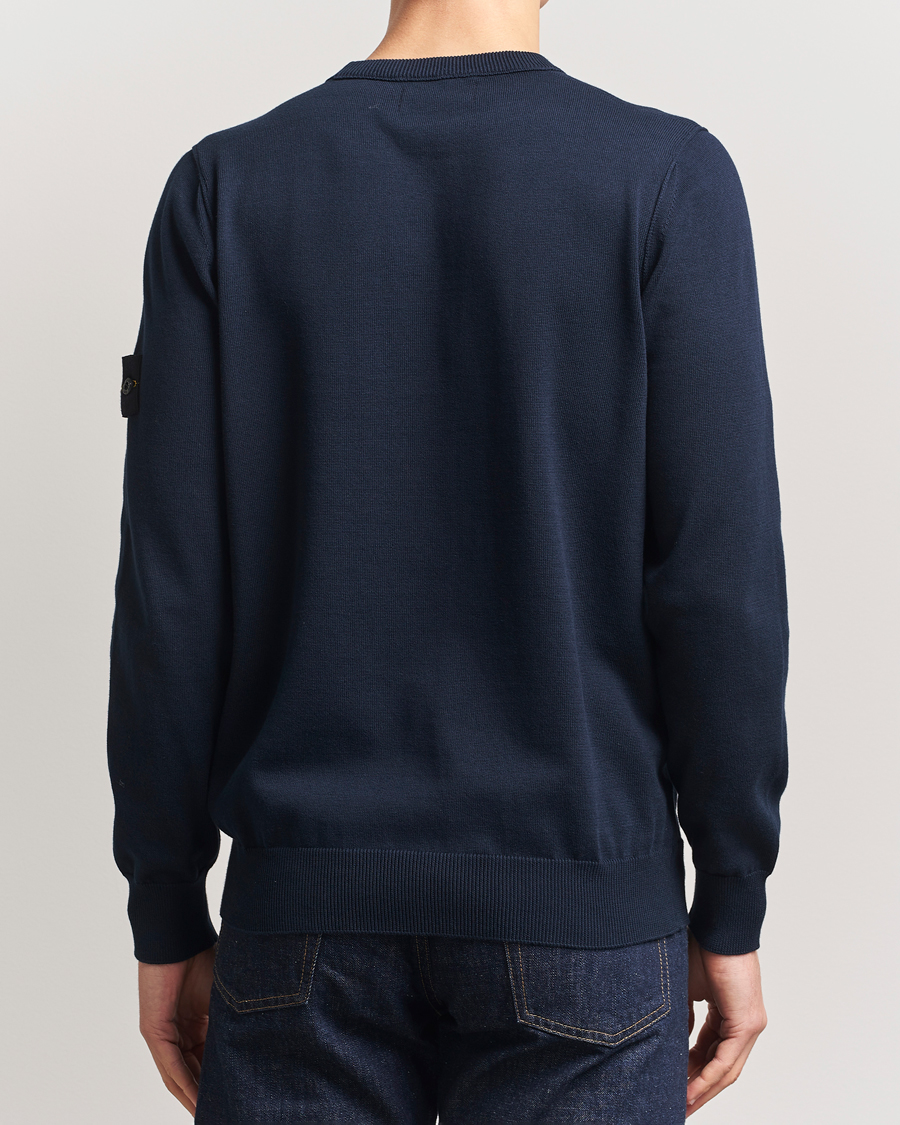 Herr | Tröjor | Stone Island | Soft Organic Cotton Crew Neck Navy Blue