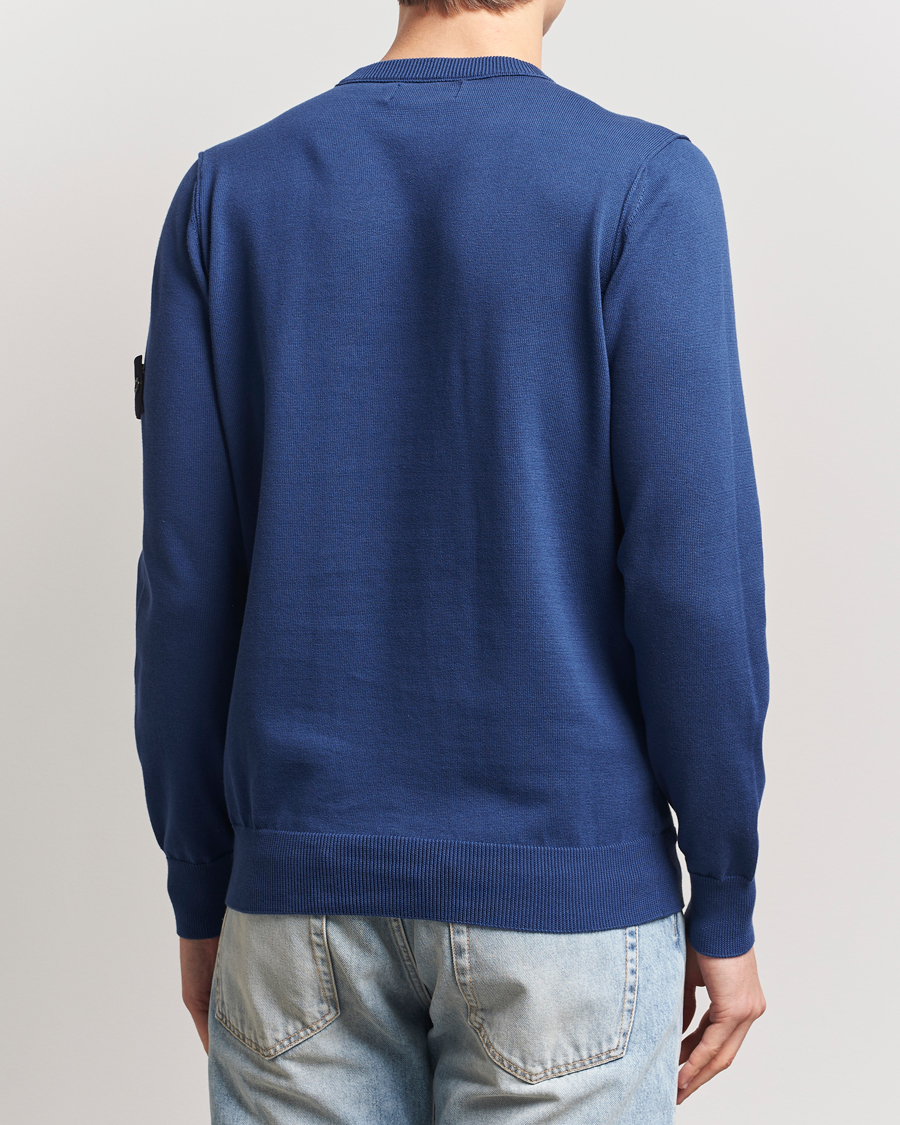 Herr | Tröjor | Stone Island | Soft Organic Cotton Crew Neck Blue Marine