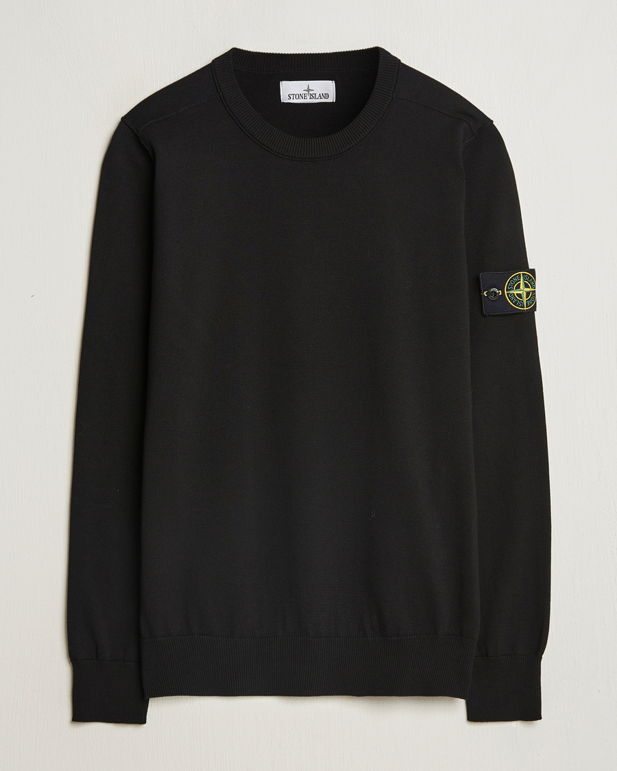 Herr | Tröjor | Stone Island | Soft Organic Cotton Crew Neck Black