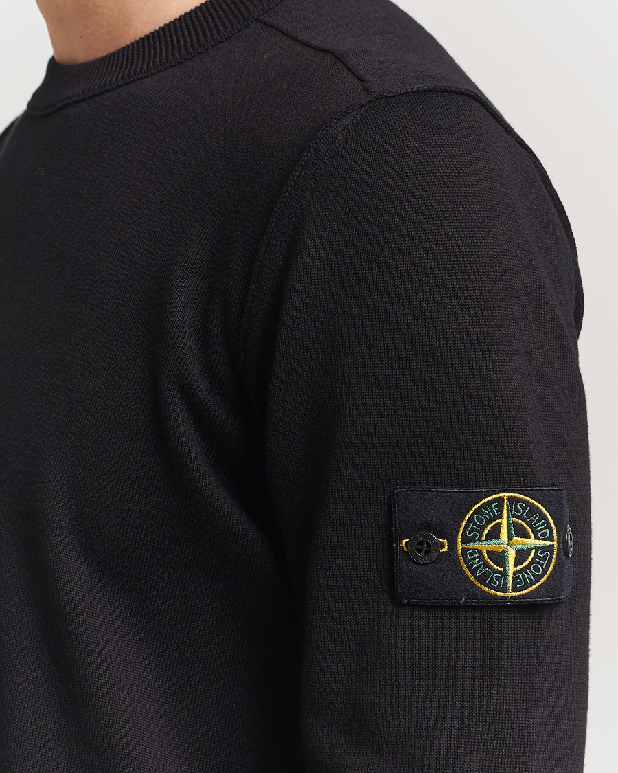 Herr | Tröjor | Stone Island | Soft Organic Cotton Crew Neck Black