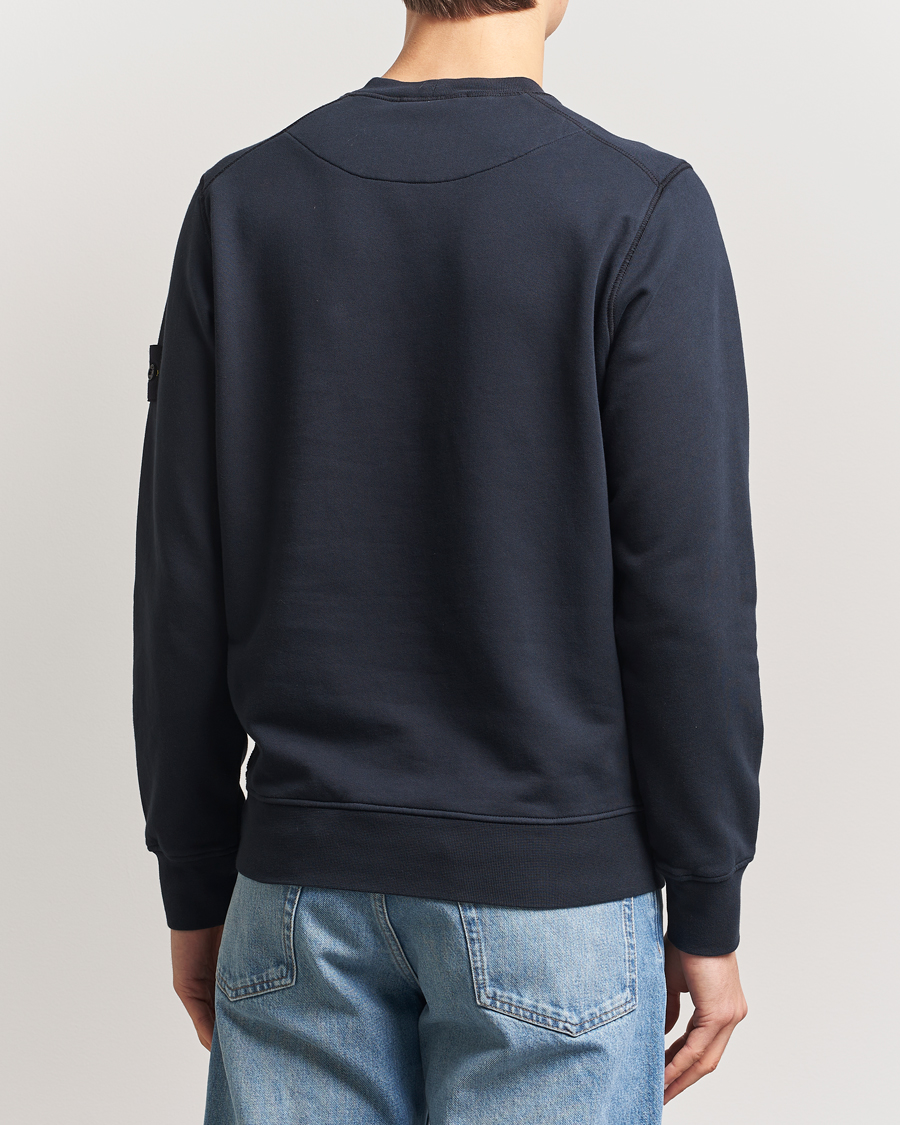 Herr | Tröjor | Stone Island | Garment Dyed Fleece Sweatshirt Navy Blue