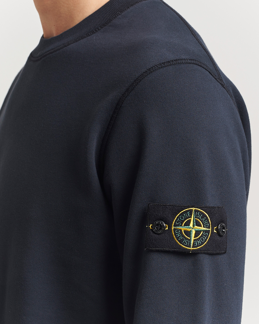 Herr | Tröjor | Stone Island | Garment Dyed Fleece Sweatshirt Navy Blue