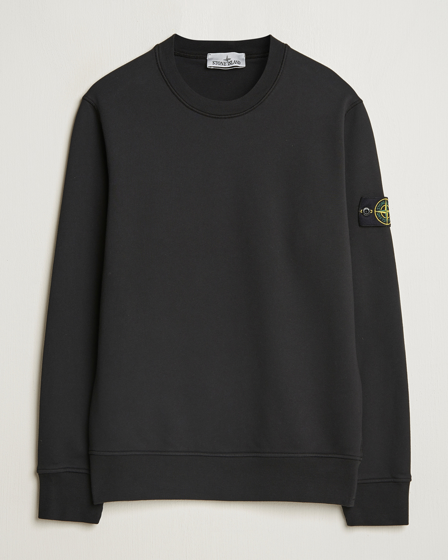 Herr | Tröjor | Stone Island | Garment Dyed Fleece Sweatshirt Black
