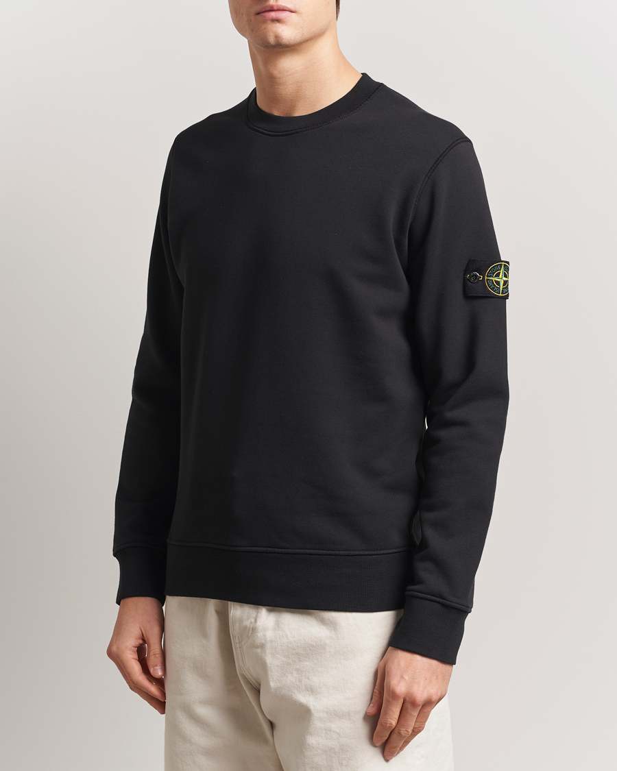 Herr | Tröjor | Stone Island | Garment Dyed Fleece Sweatshirt Black