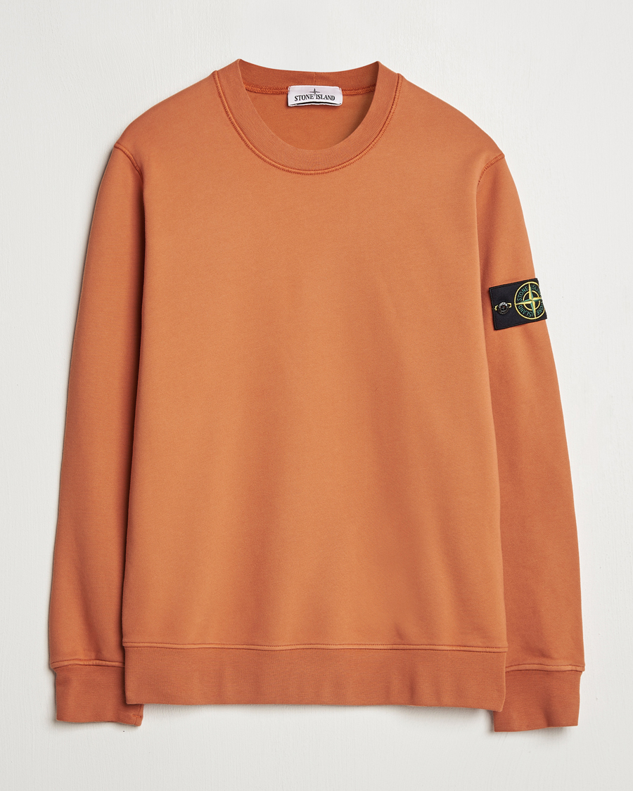 Herr | Tröjor | Stone Island | Garment Dyed Fleece Sweatshirt Sienna