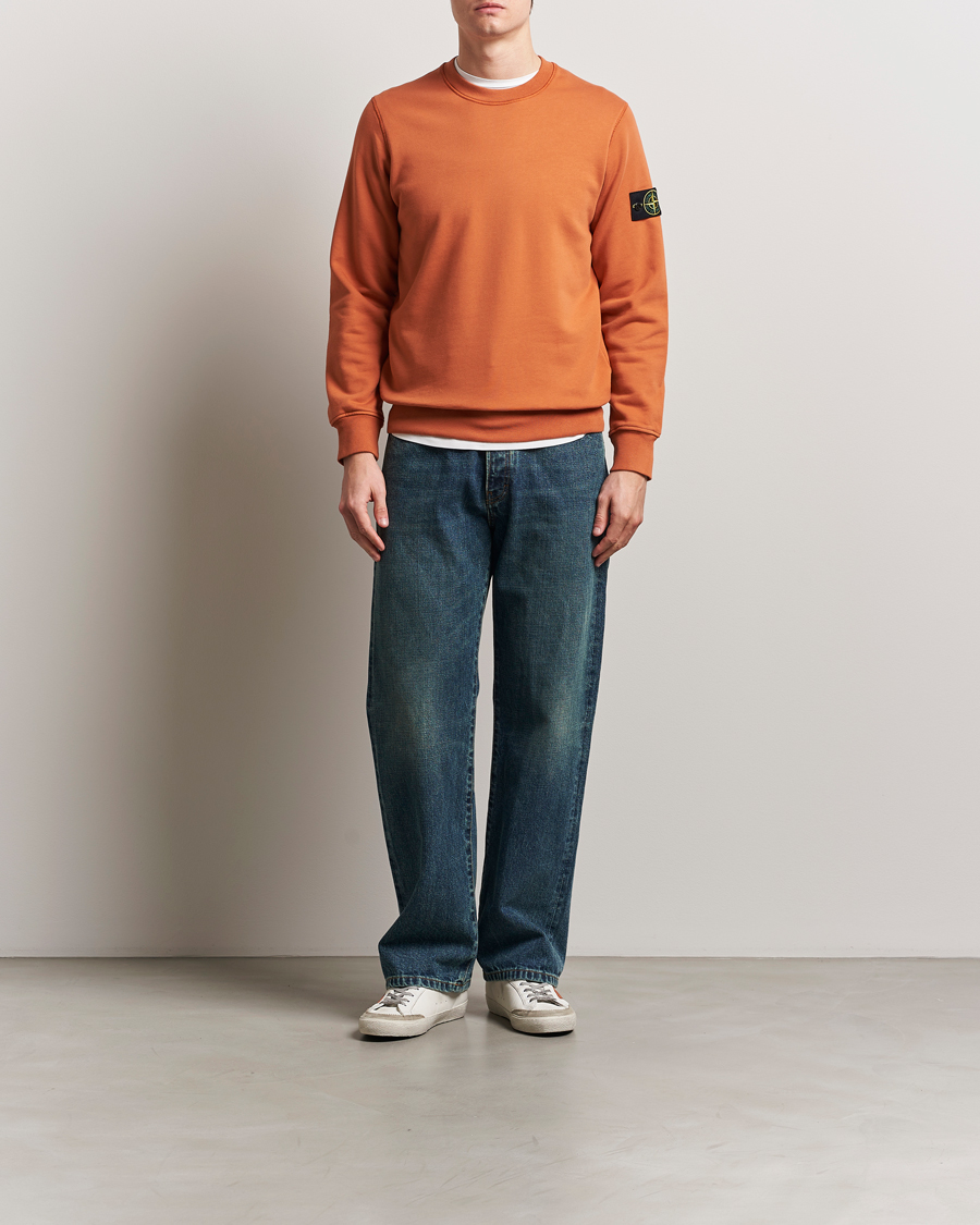 Herr | Tröjor | Stone Island | Garment Dyed Fleece Sweatshirt Sienna