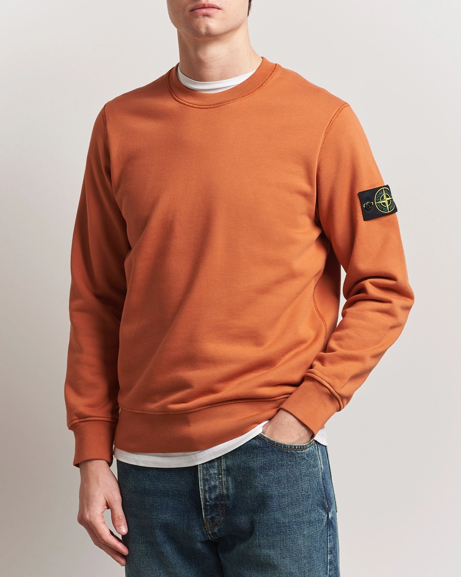 Herr | Tröjor | Stone Island | Garment Dyed Fleece Sweatshirt Sienna