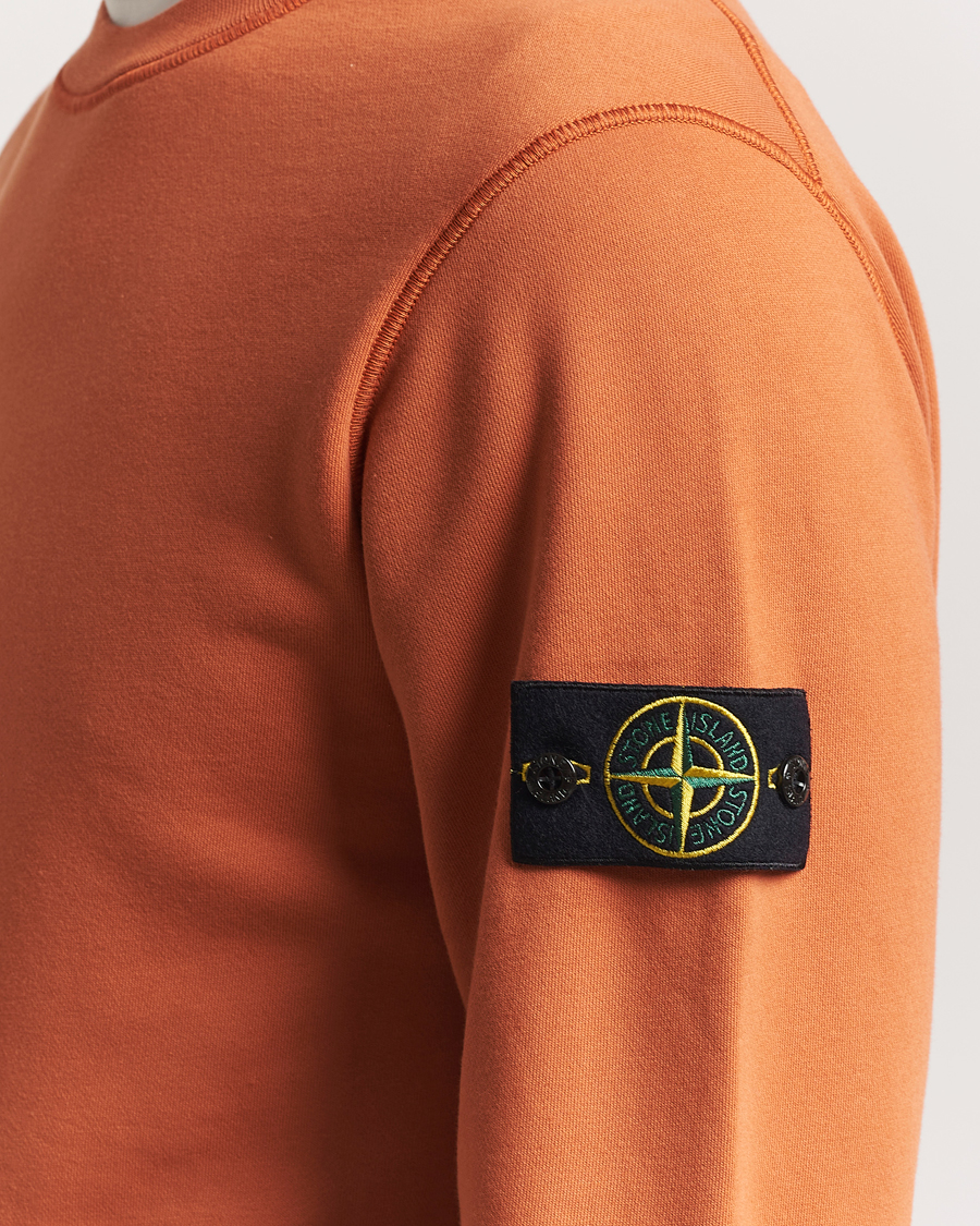 Herr | Tröjor | Stone Island | Garment Dyed Fleece Sweatshirt Sienna