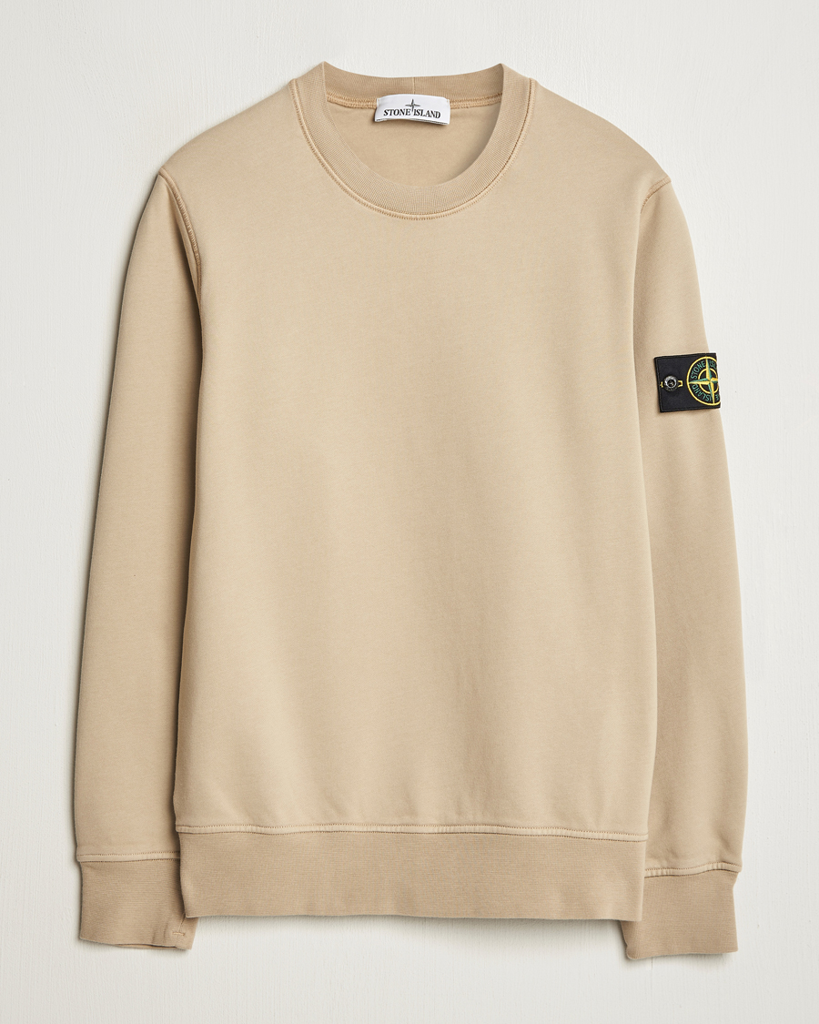 Herr | Tröjor | Stone Island | Garment Dyed Fleece Sweatshirt Desert