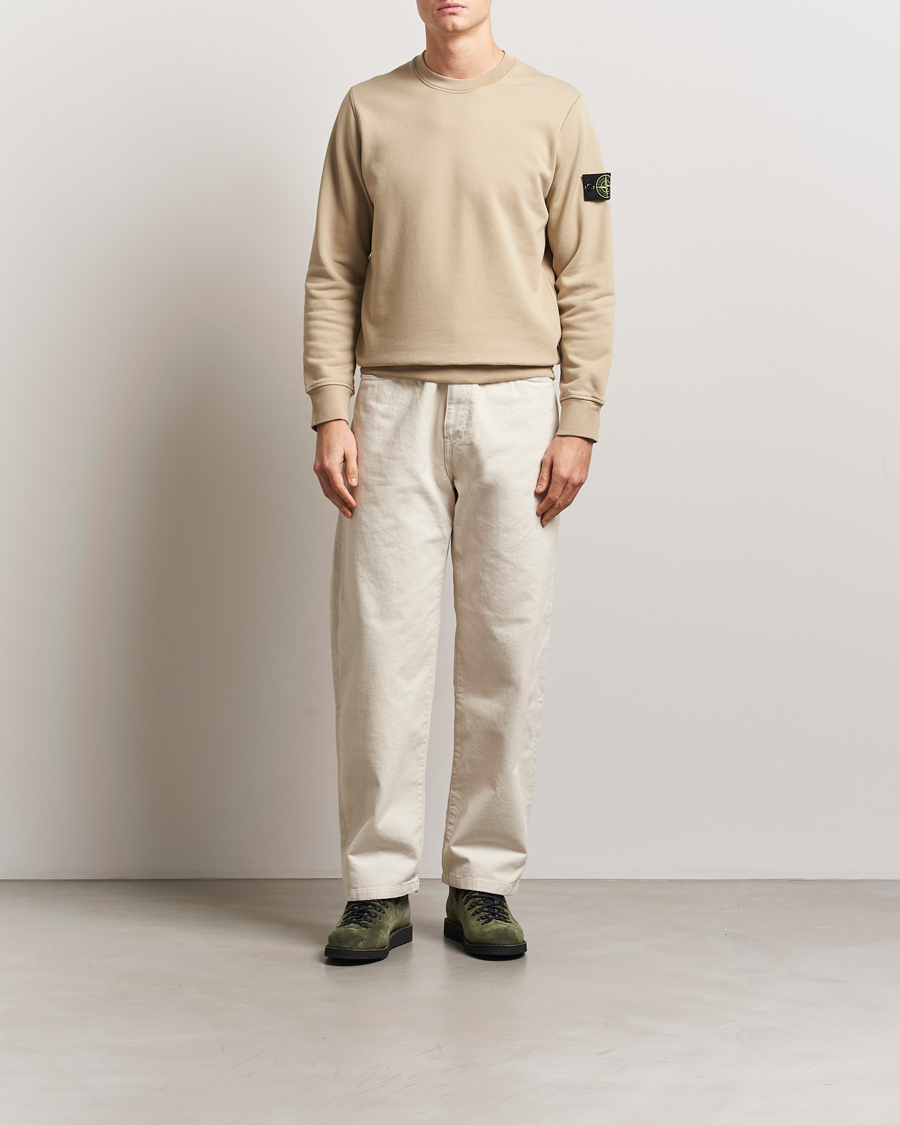 Herr | Tröjor | Stone Island | Garment Dyed Fleece Sweatshirt Desert