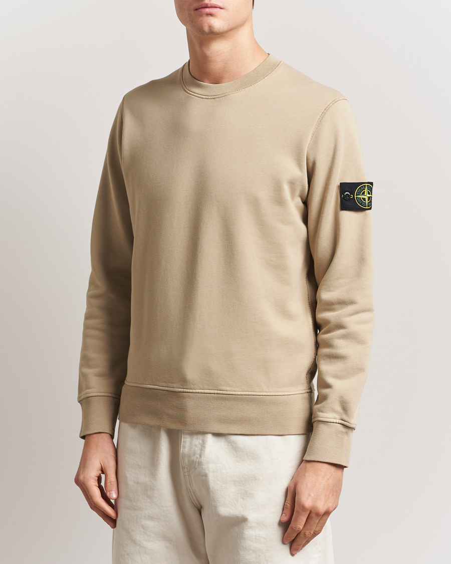 Herr | Tröjor | Stone Island | Garment Dyed Fleece Sweatshirt Desert