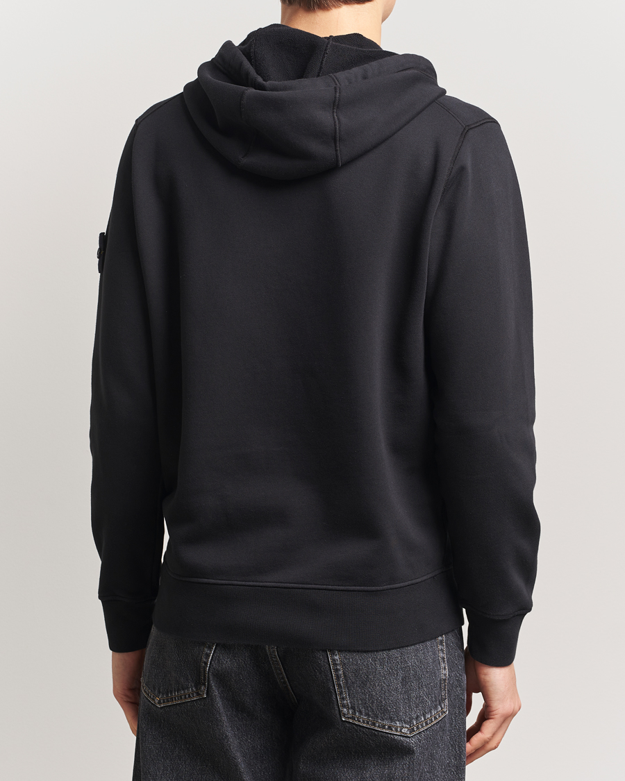 Herr | Tröjor | Stone Island | Garment Dyed Fleece Full Zip Hood Black