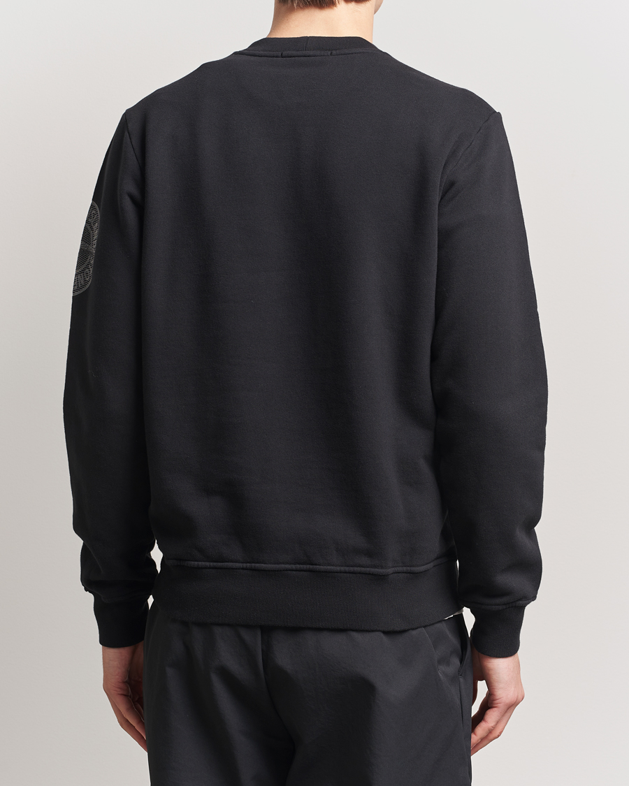 Herr | Tröjor | Stone Island | Garment Dyed Fleece Sleeve Logo Sweatshirt Black