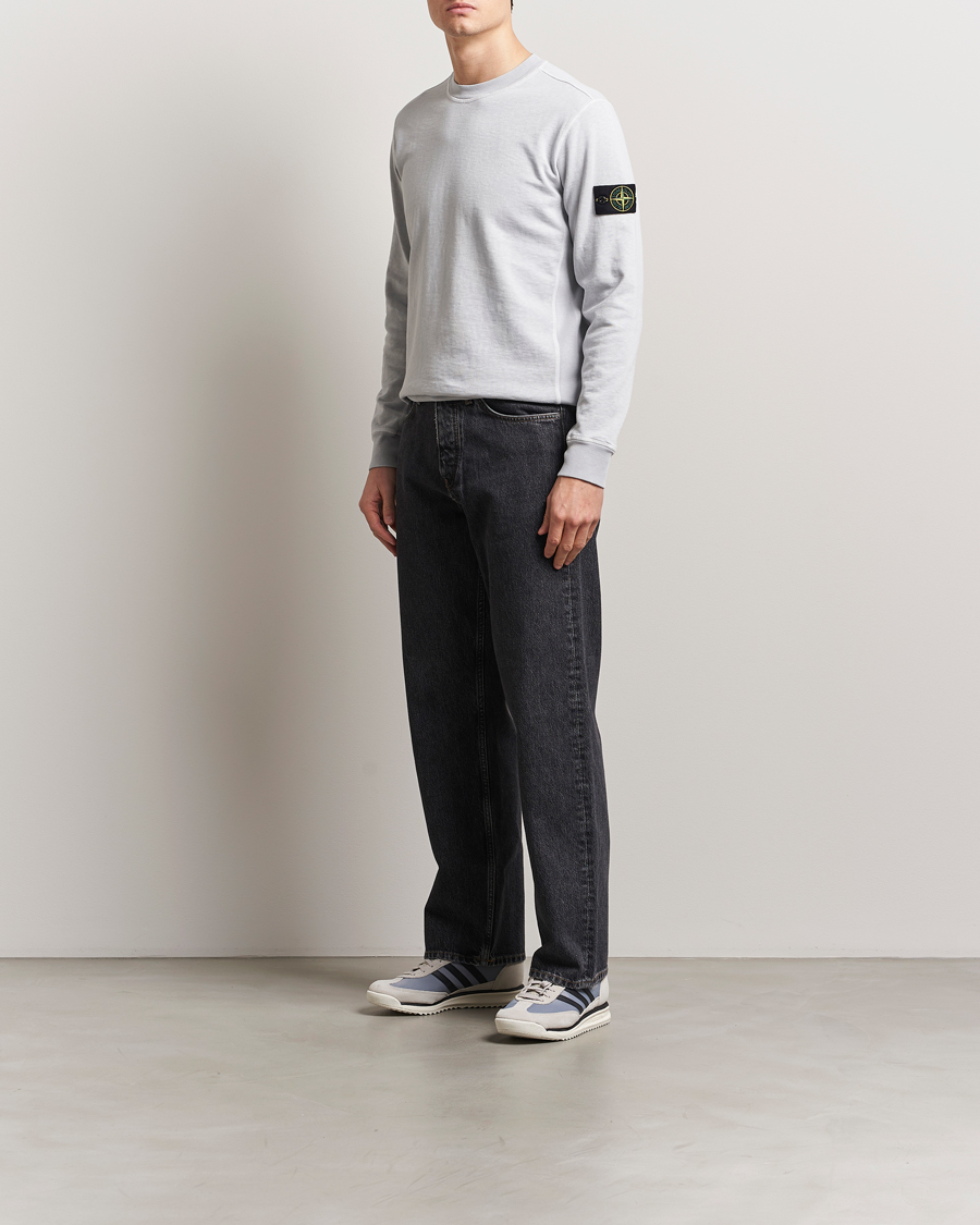 Herr | Tröjor | Stone Island | Old Dyed Cotton Sweatshirt Pearl Grey