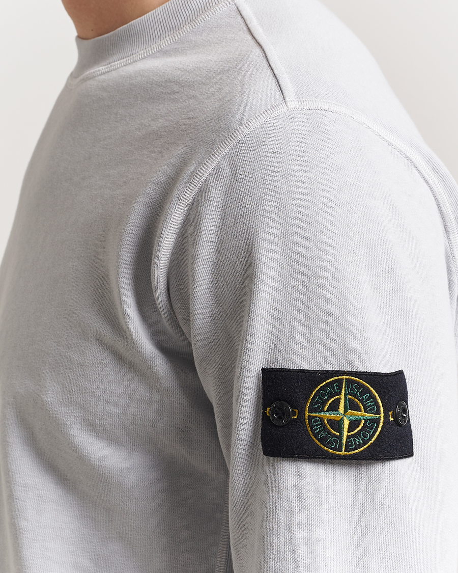 Herr | Tröjor | Stone Island | Old Dyed Cotton Sweatshirt Pearl Grey