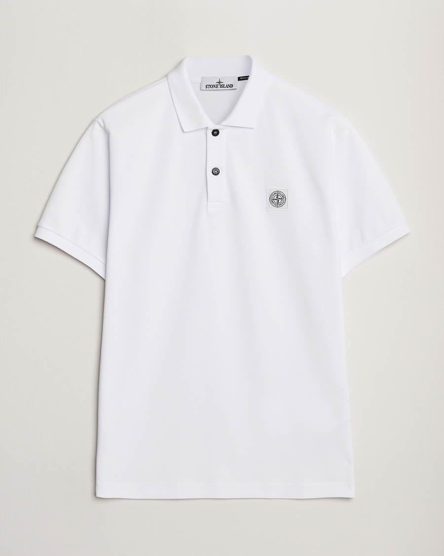Herr | Pikéer | Stone Island | Organic Cotton Pique Polo White