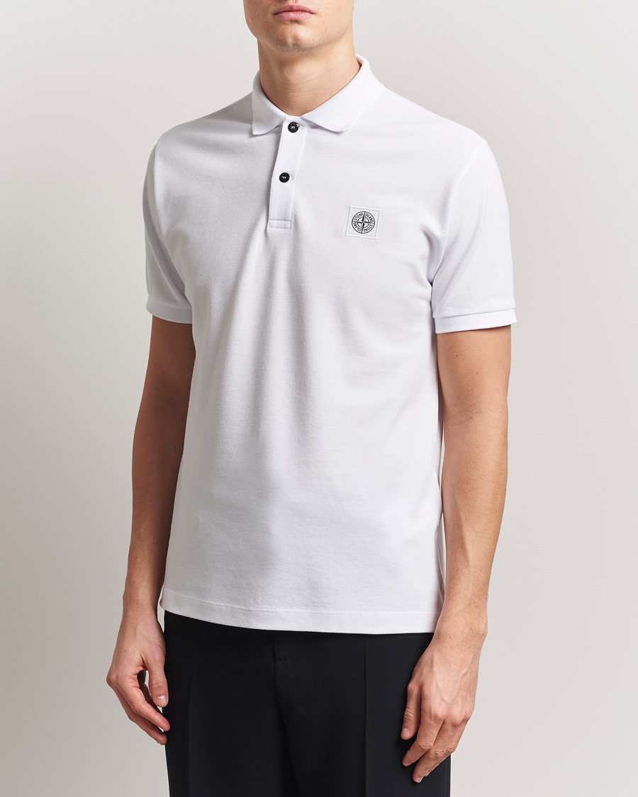 Herr | Pikéer | Stone Island | Organic Cotton Pique Polo White