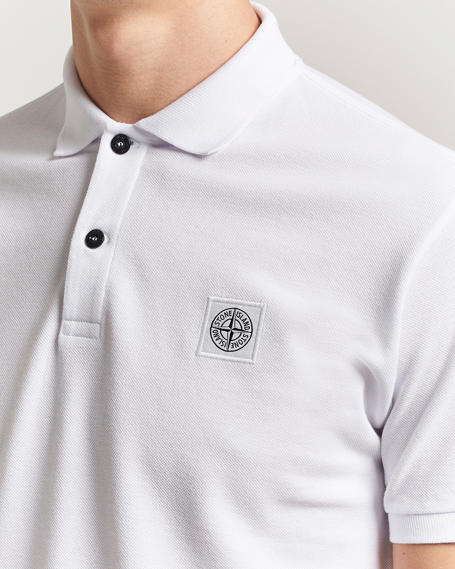 Herr | Pikéer | Stone Island | Organic Cotton Pique Polo White