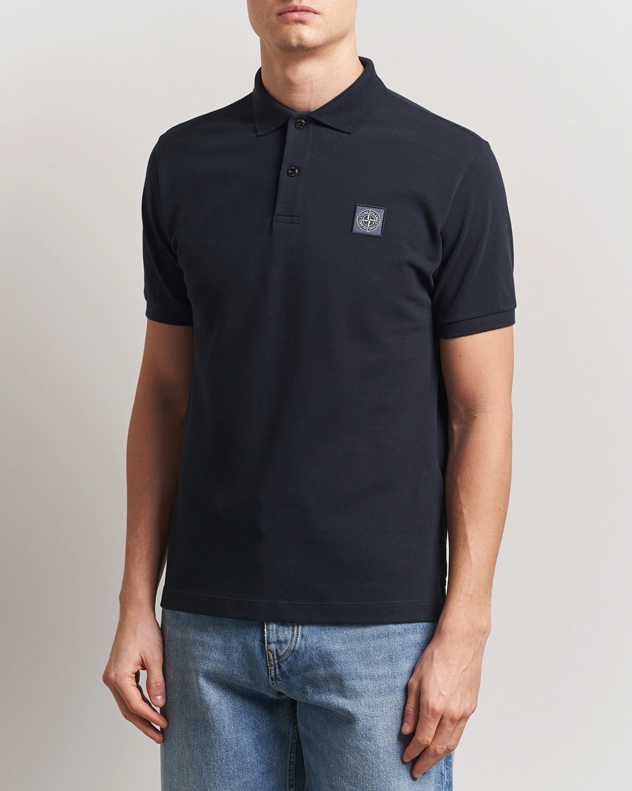 Herr | Pikéer | Stone Island | Organic Cotton Pique Polo Navy Blue