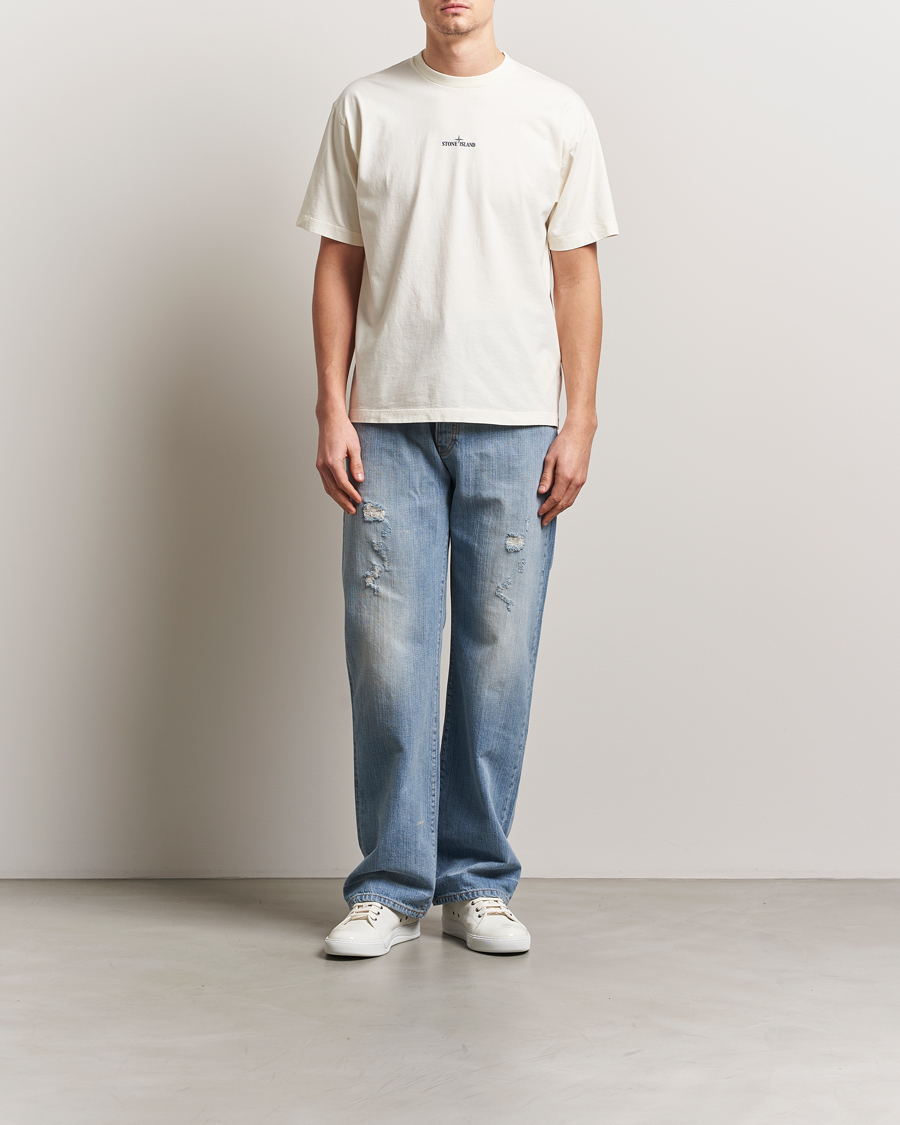Herr | T-Shirts | Stone Island | Compas Camo Backlogo T-Shirt Ivory