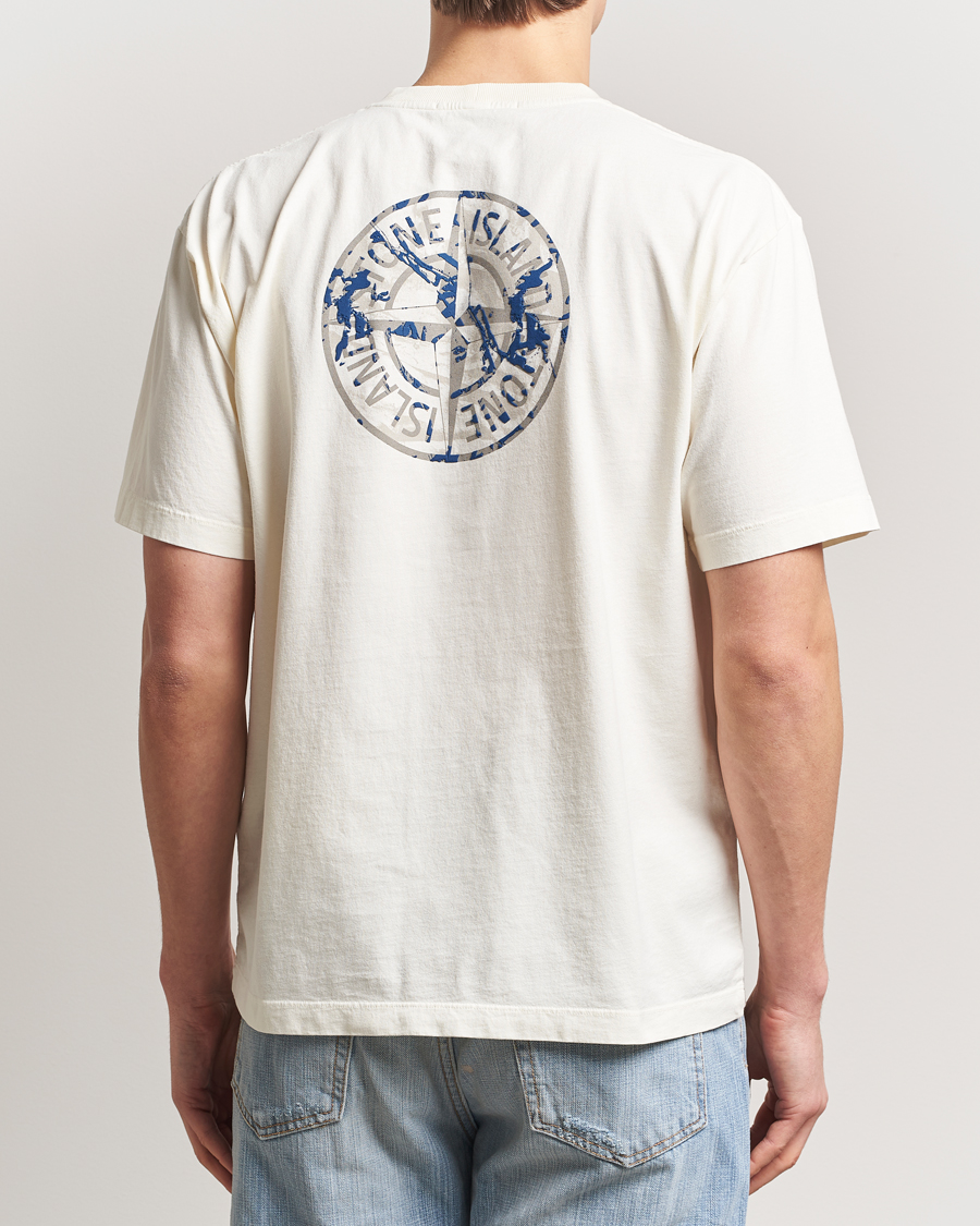 Herr | T-Shirts | Stone Island | Compas Camo Backlogo T-Shirt Ivory