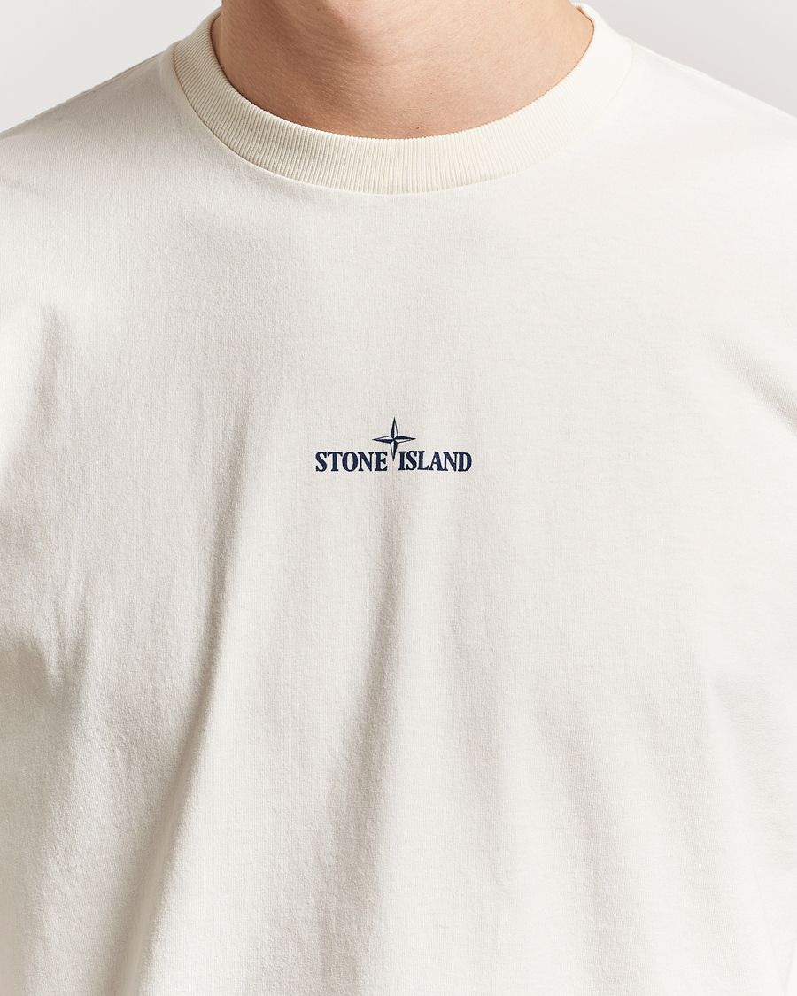 Herr | T-Shirts | Stone Island | Compas Camo Backlogo T-Shirt Ivory