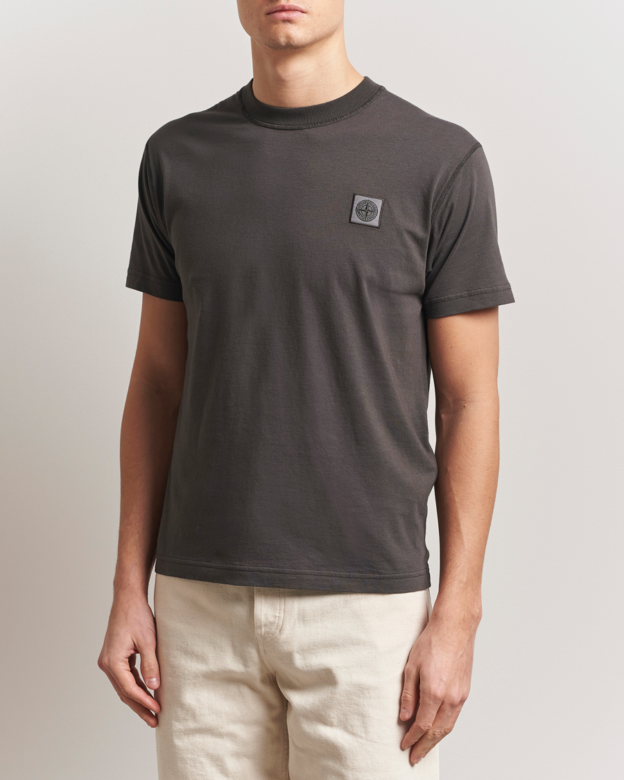 Herr | T-Shirts | Stone Island | Organic Cotton Fissato Effect T-Shirt Charcoal
