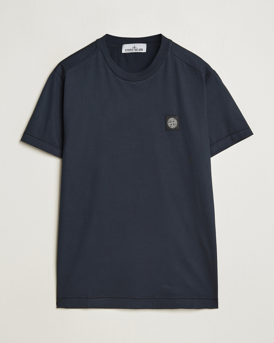 Herr | T-Shirts | Stone Island | Garment Dyed Cotton Jersey T-Shirt Navy Blue