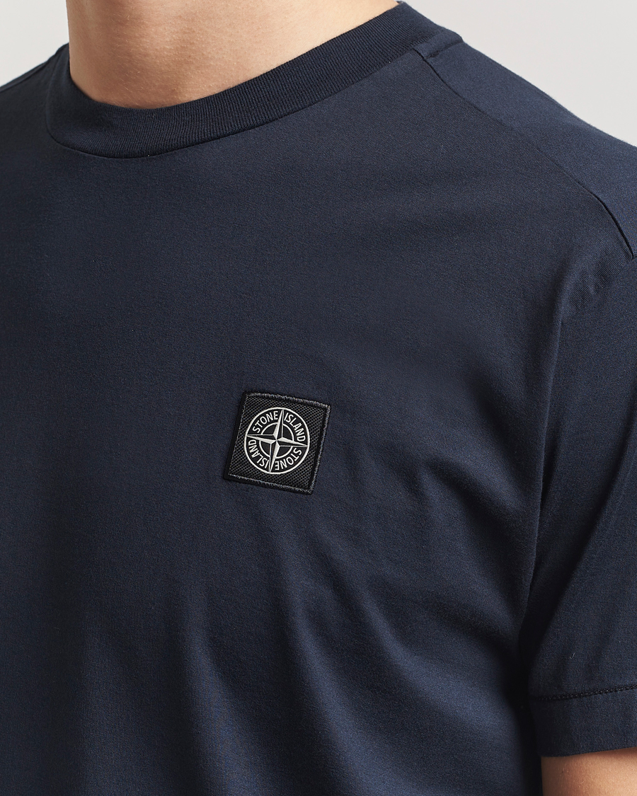 Herr | T-Shirts | Stone Island | Garment Dyed Cotton Jersey T-Shirt Navy Blue