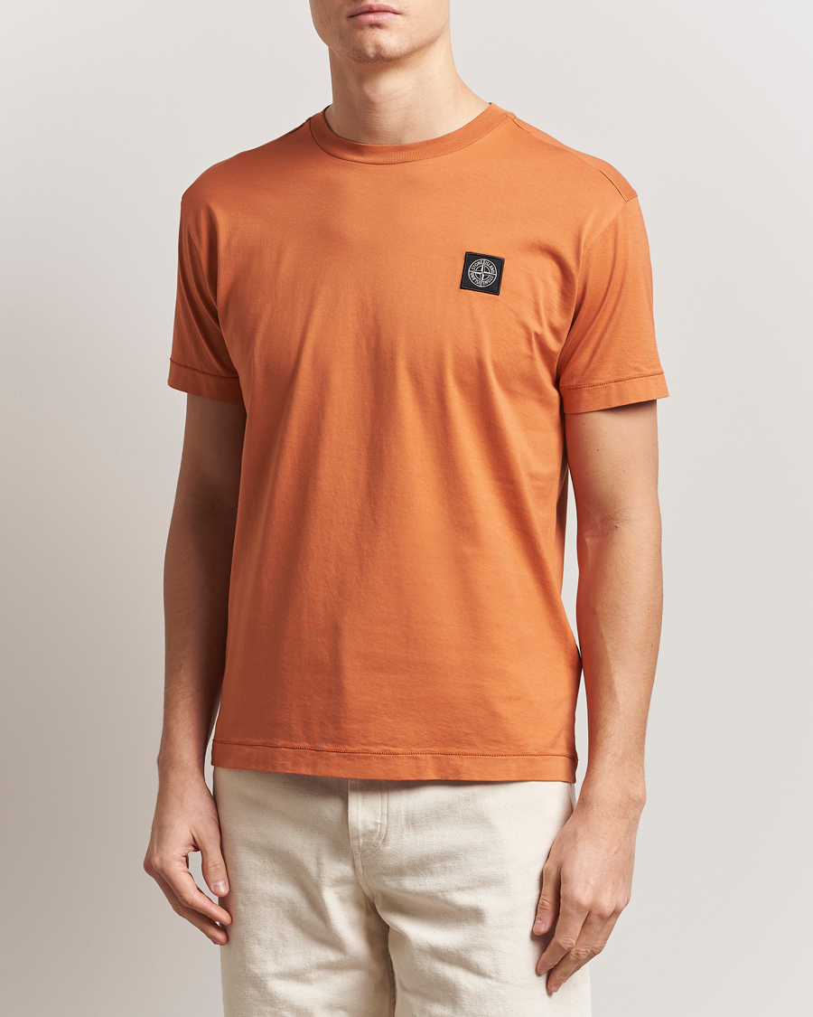 Herr | T-Shirts | Stone Island | Garment Dyed Cotton Jersey T-Shirt Sienna