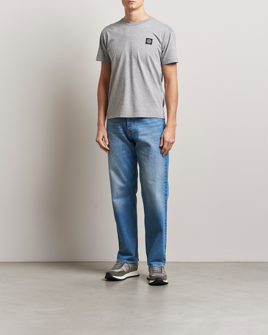 Herr | T-Shirts | Stone Island | Garment Dyed Cotton Jersey T-Shirt Melange Grey