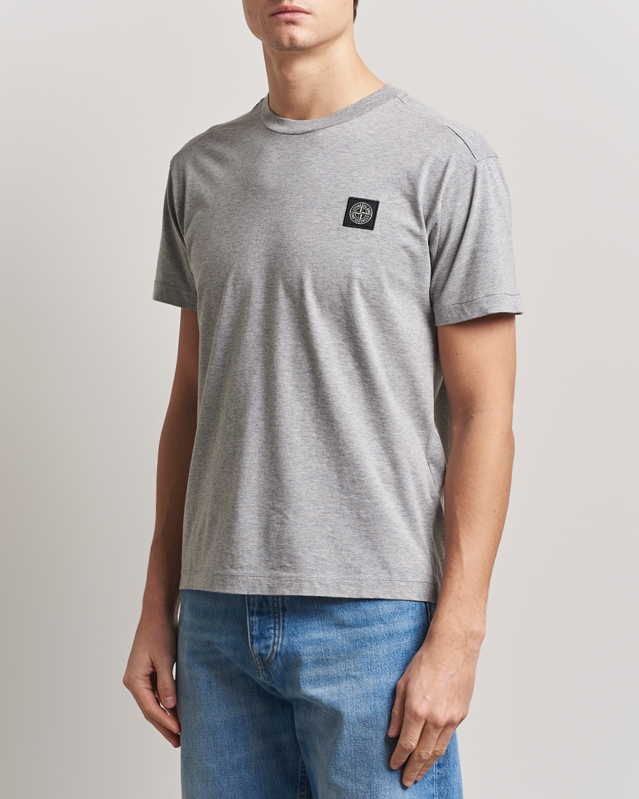 Herr | T-Shirts | Stone Island | Garment Dyed Cotton Jersey T-Shirt Melange Grey