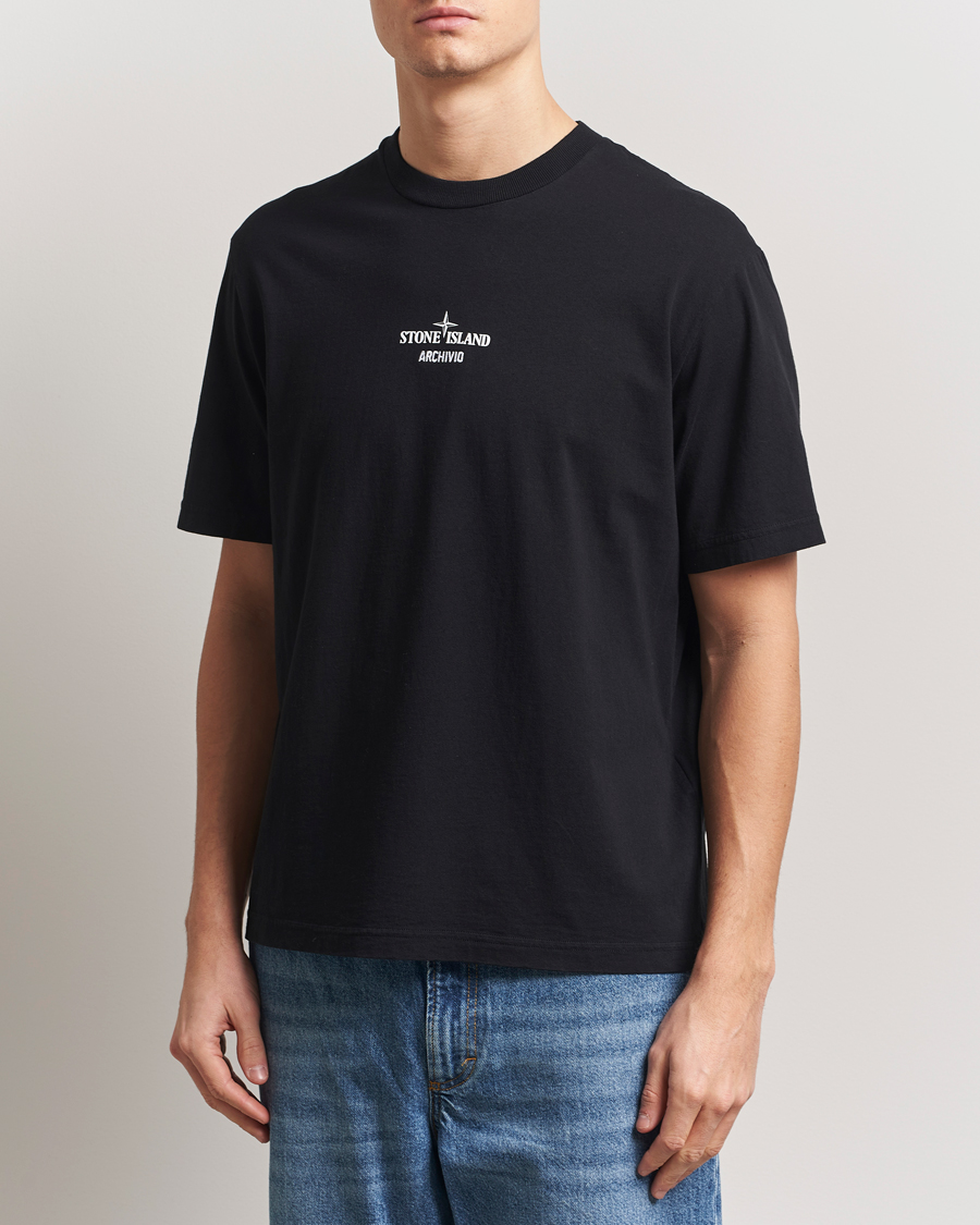 Herr | T-Shirts | Stone Island | Archivio Print T-Shirt Black