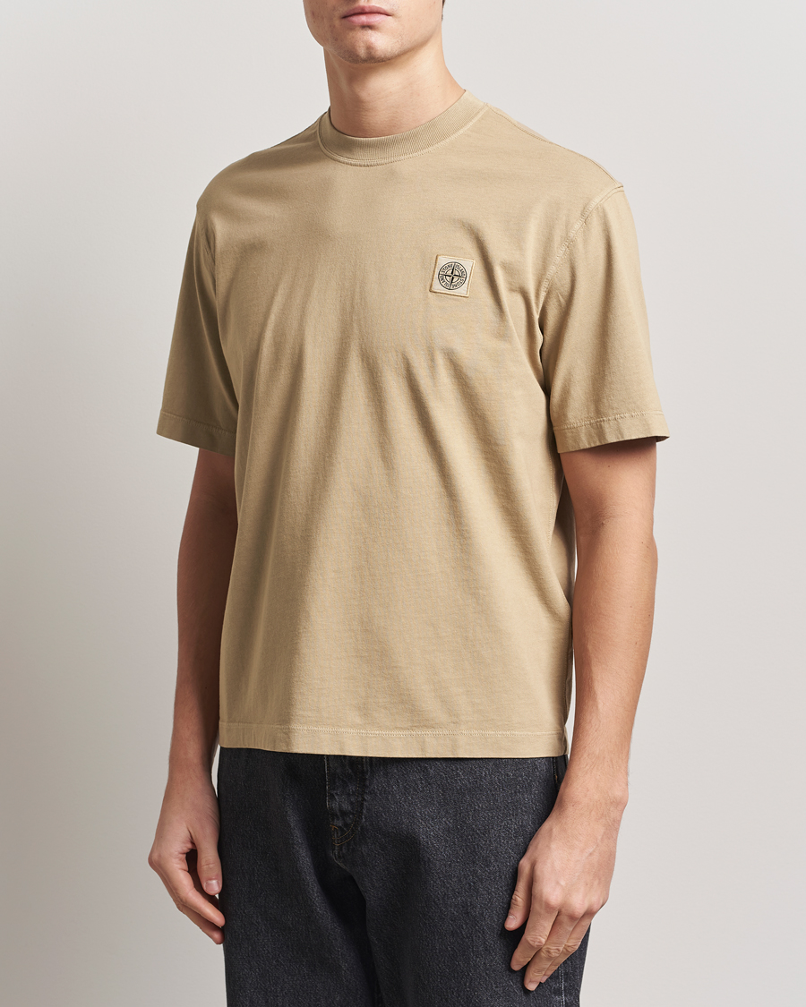 Herr | T-Shirts | Stone Island | Combed Organic Cotton T-Shirt Biscuit