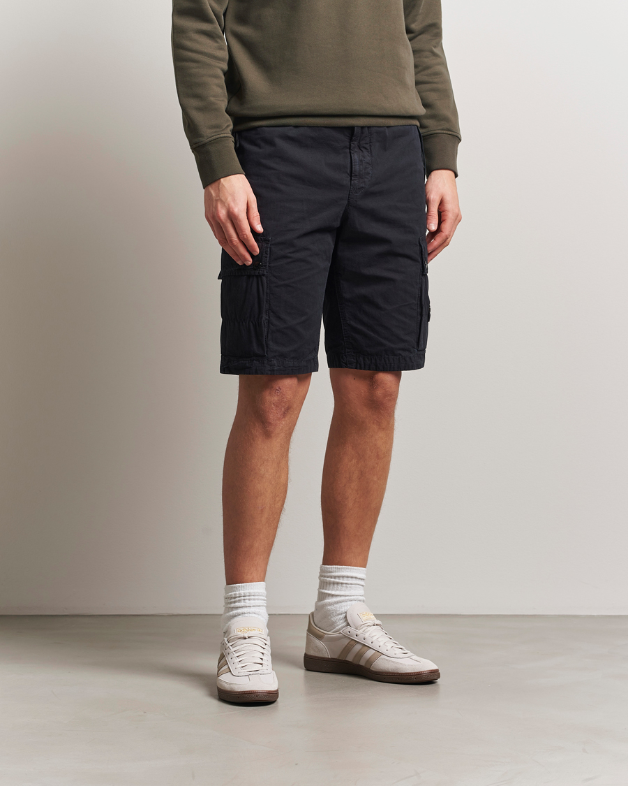 Herr | Shorts | Stone Island | Brushed Cotton Canvas Cargo Shorts Navy Blue