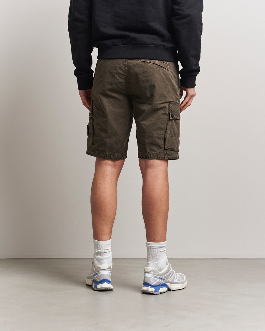 Herr | Shorts | Stone Island | Brushed Cotton Canvas Cargo Shorts Military Green