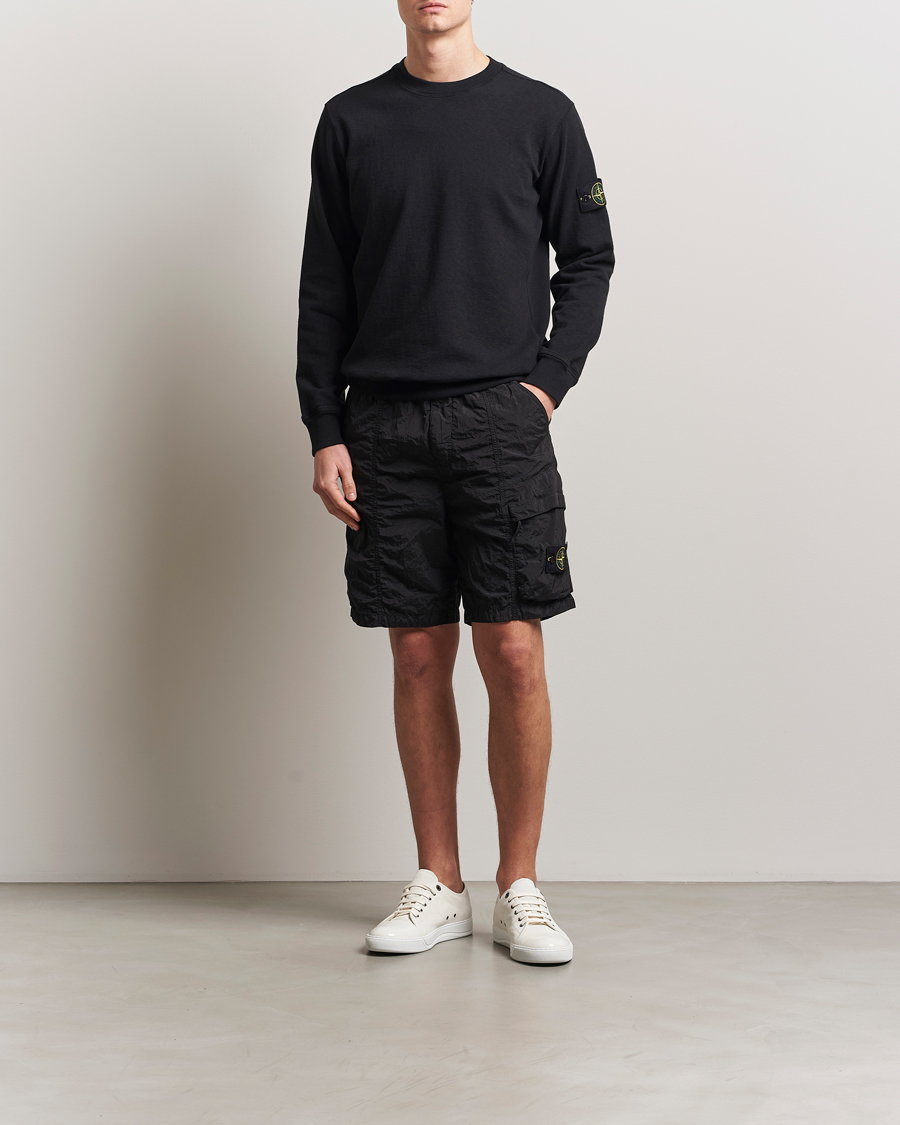 Herr | Shorts | Stone Island | Nylon Metal Drawstring Cargo Shorts Black