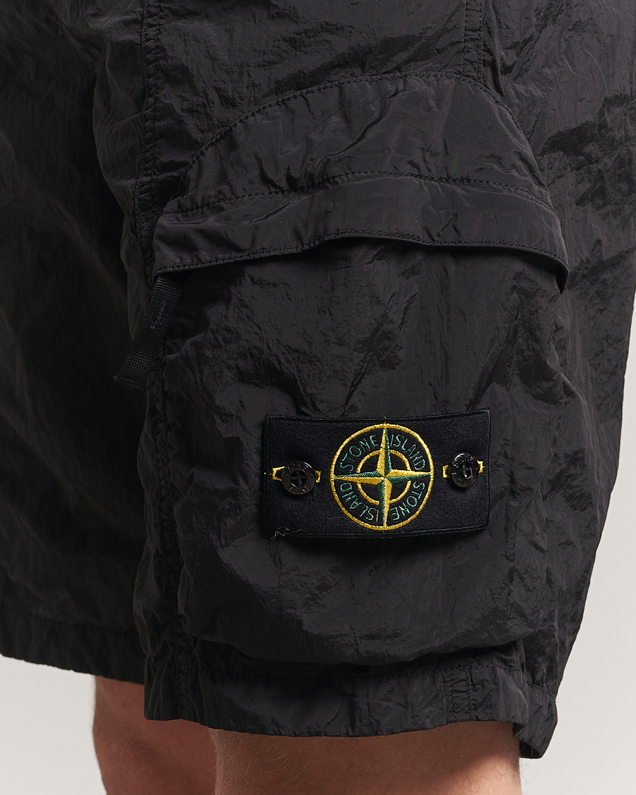 Herr | Shorts | Stone Island | Nylon Metal Drawstring Cargo Shorts Black