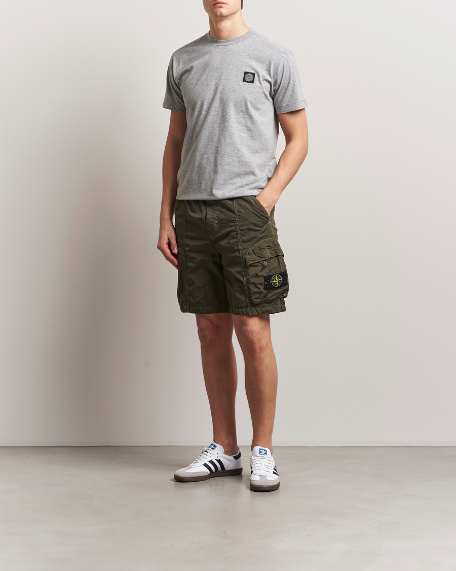 Herr | Shorts | Stone Island | Nylon Metal Drawstring Cargo Shorts Military Green