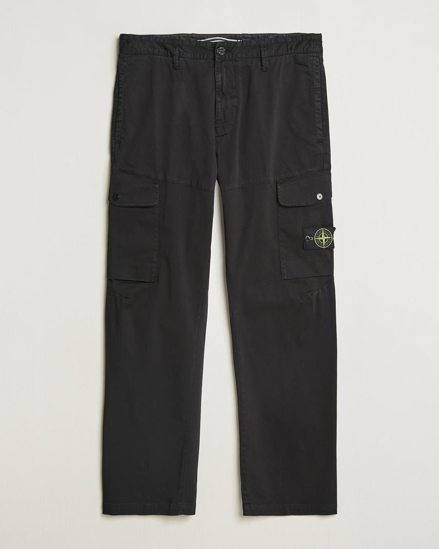 Herr | Byxor | Stone Island | Regular Fit Cotton Stretch Cargo Pants Black