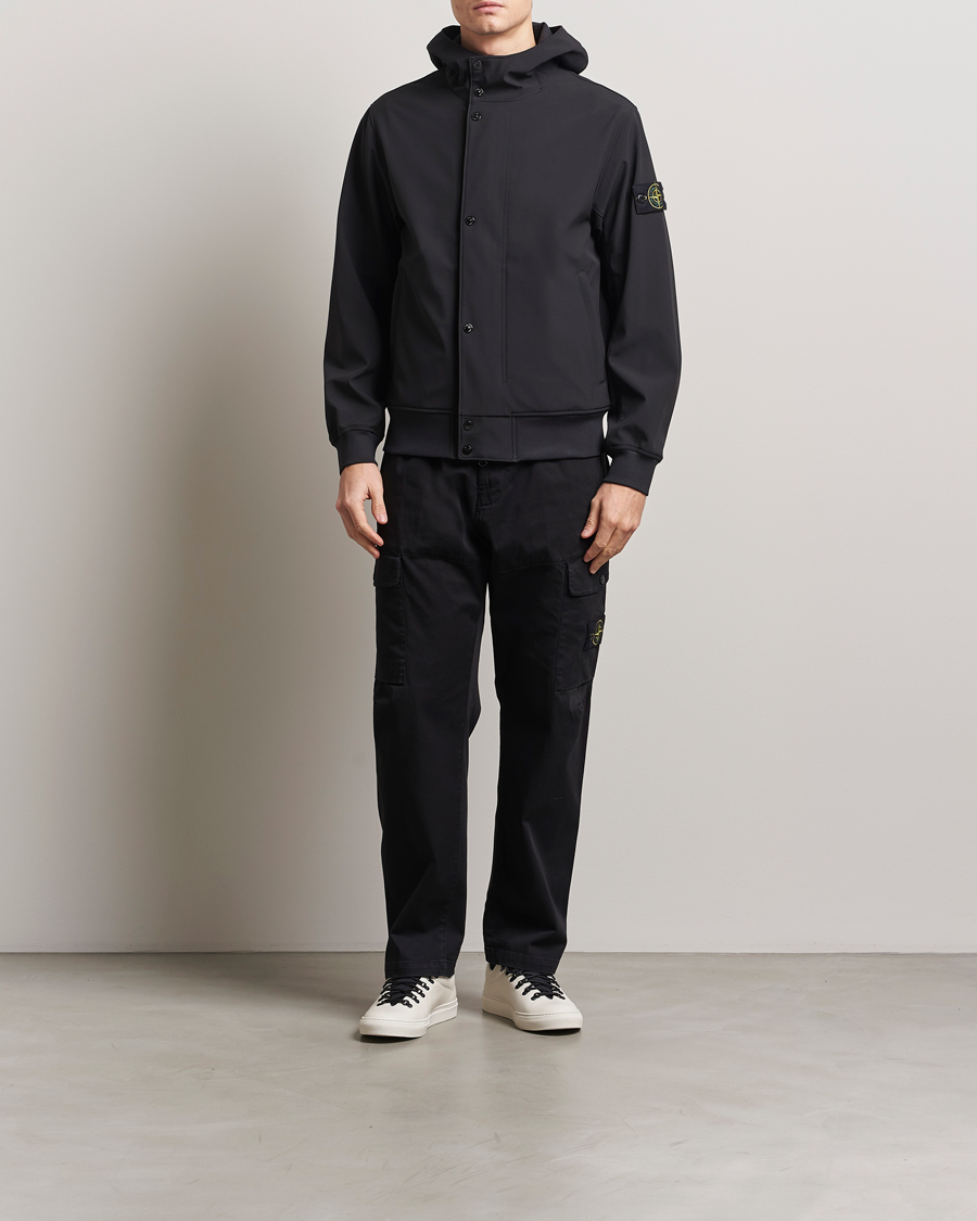 Herr | Byxor | Stone Island | Regular Fit Cotton Stretch Cargo Pants Black