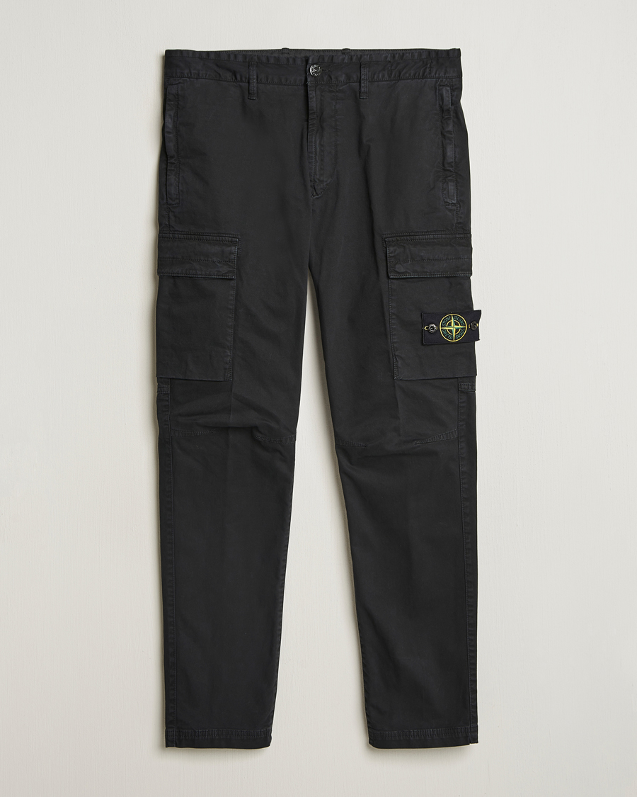 Herr | Byxor | Stone Island | Stretch Twill Cargo Pants Black