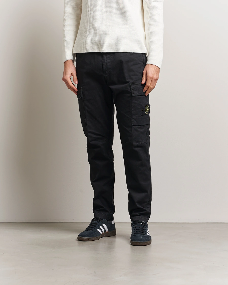 Herr | Byxor | Stone Island | Stretch Twill Cargo Pants Black