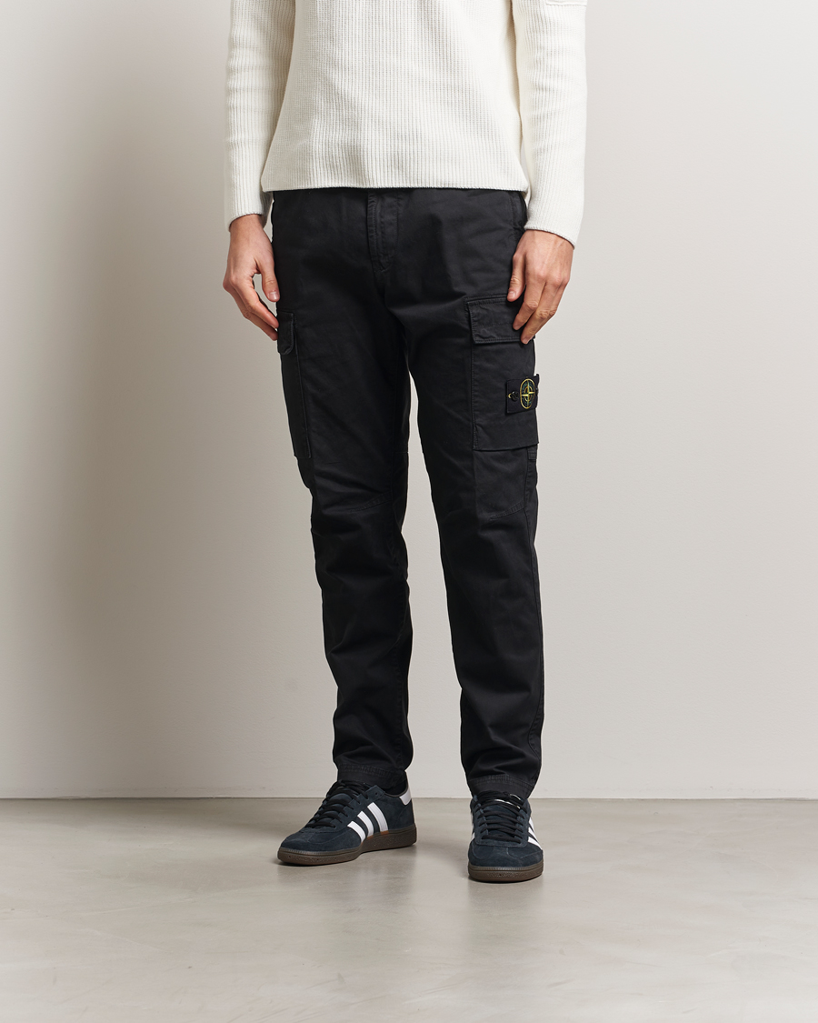 Herr | Byxor | Stone Island | Stretch Twill Cargo Pants Black
