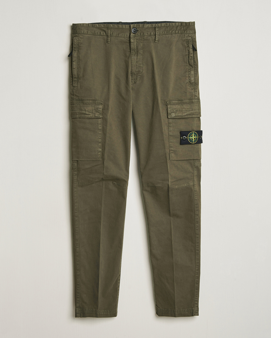 Herr | Byxor | Stone Island | Stretch Twill Cargo Pants Military Green