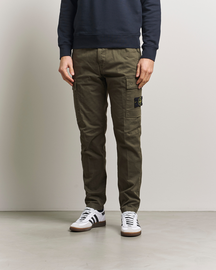 Herr | Byxor | Stone Island | Stretch Twill Cargo Pants Military Green