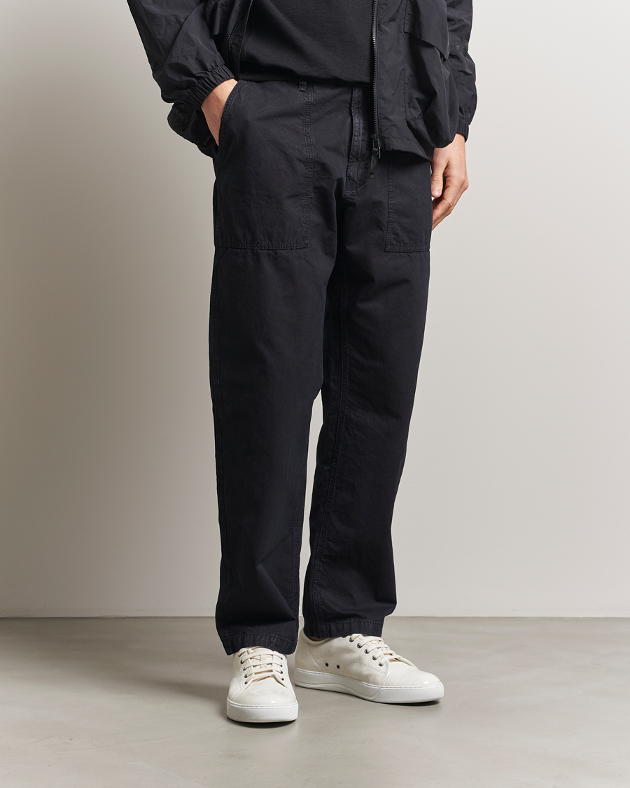 Herr | Byxor | Stone Island | Brushed Cotton Canvas Fatigue Pants Navy Blue