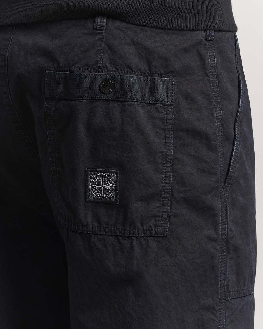 Herr | Byxor | Stone Island | Brushed Cotton Canvas Fatigue Pants Navy Blue