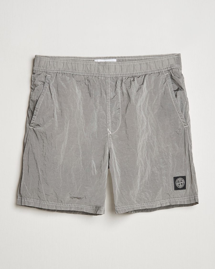 Herr | Badbyxor | Stone Island | Nylon Metal Econyl Swimshorts Pearl Grey